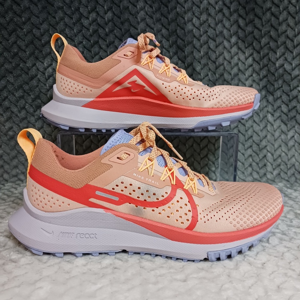 Nike React Pegasus Trail 4 Arctic Orange Purple Pulse Women's Running Shoes Sz 7